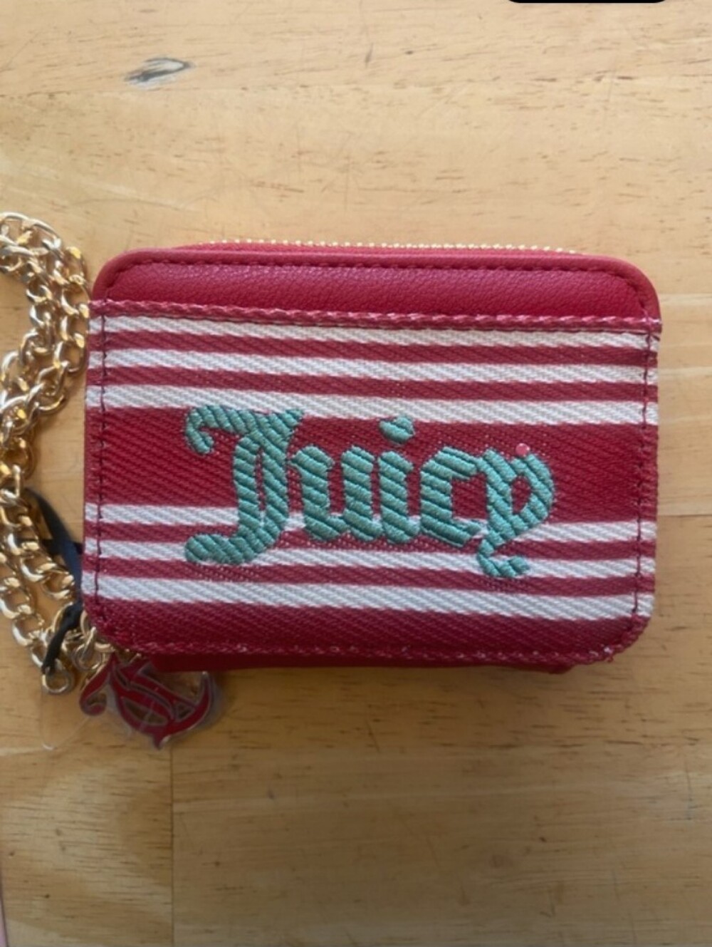 Juicy Couture-Paradise Striped Wristlet Wallet♥️🩵 - Picture 6 of 6